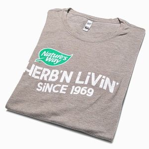 Next Level Apparel - Graphic Tee - Nature’s Way Herb’n Livin’ - Large